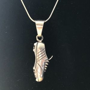 Unique HANDMADE SILVER  Shoe Pendant